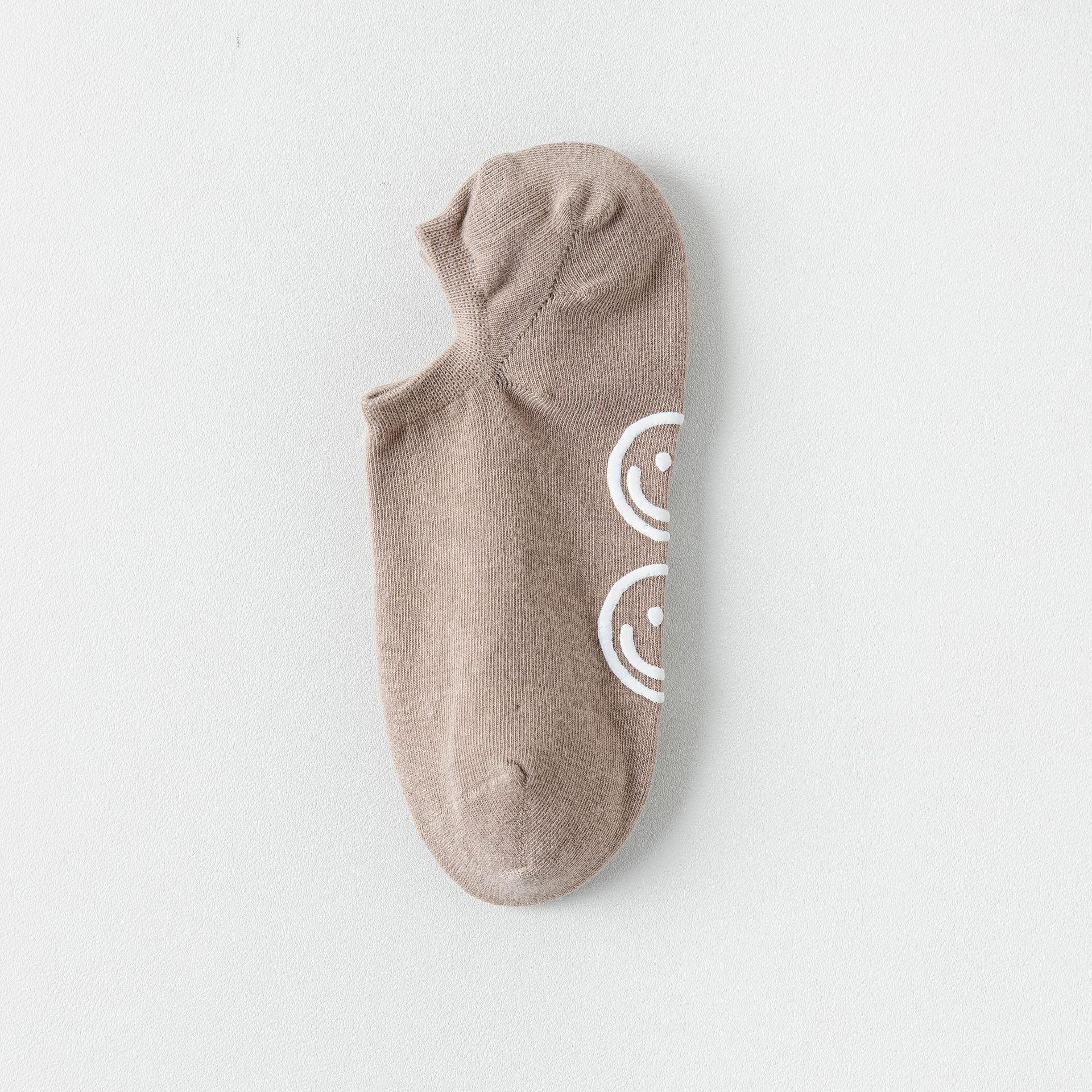 Women's Smiley Adhesive Non-Slip Low Cut Socks - LOOUZ