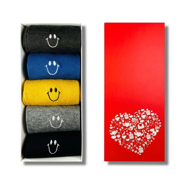 Women's Smiley Face Gift Box-Five Pairs - LOOUZ