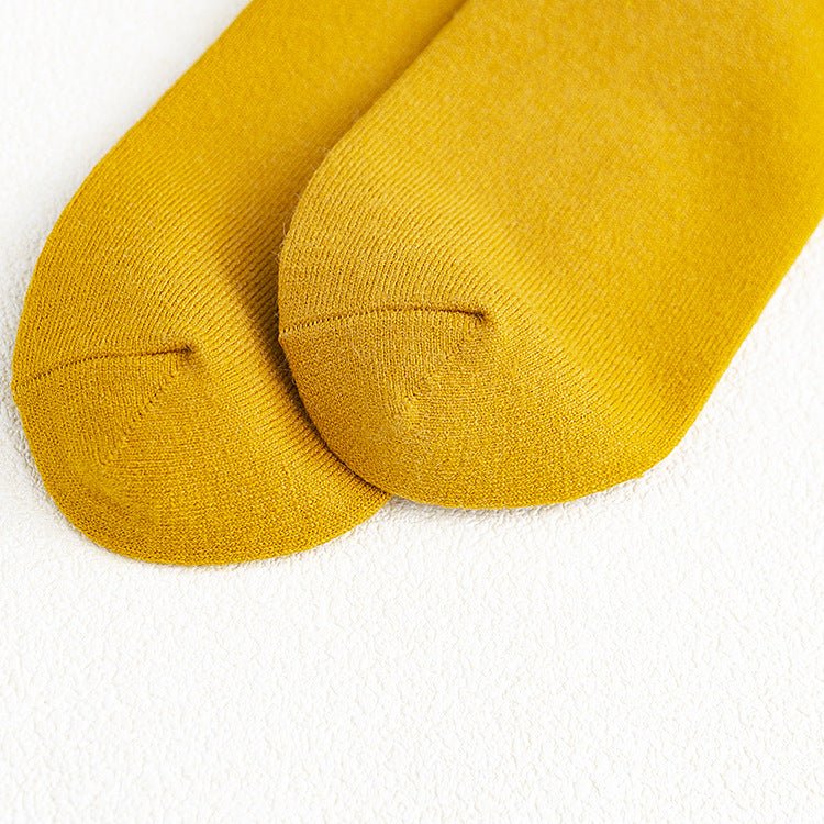 Women's Smiley Face Socks-Yellow - LOOUZ