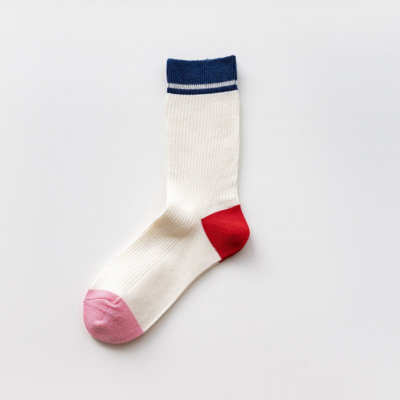 Women's Striped and Embroidery Socks - LOOUZ