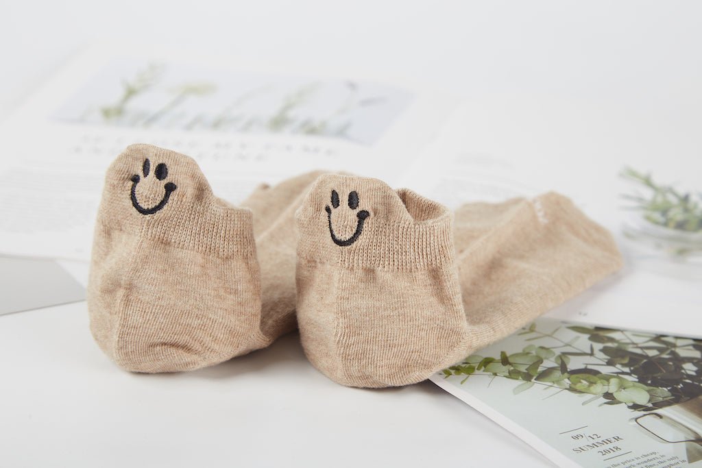 Women's Three Pairs Smiley Socks Upgraded - Ankle - LOOUZ