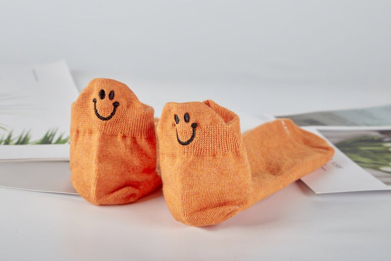 Women's Three Pairs Smiley Socks Upgraded - Ankle - LOOUZ