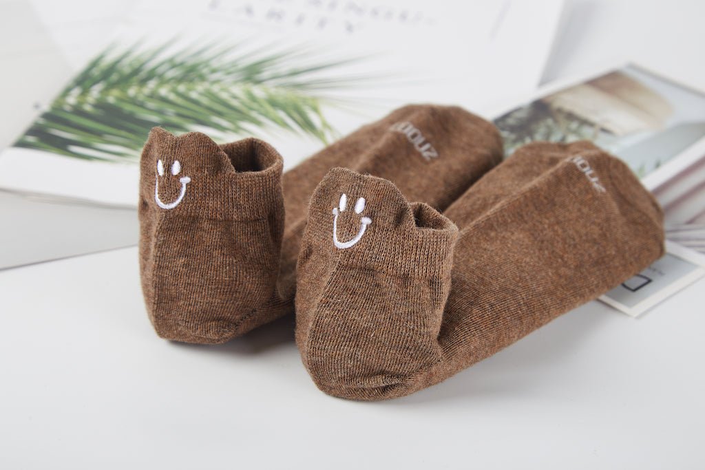 Women's Three Pairs Smiley Socks Upgraded - Ankle - LOOUZ