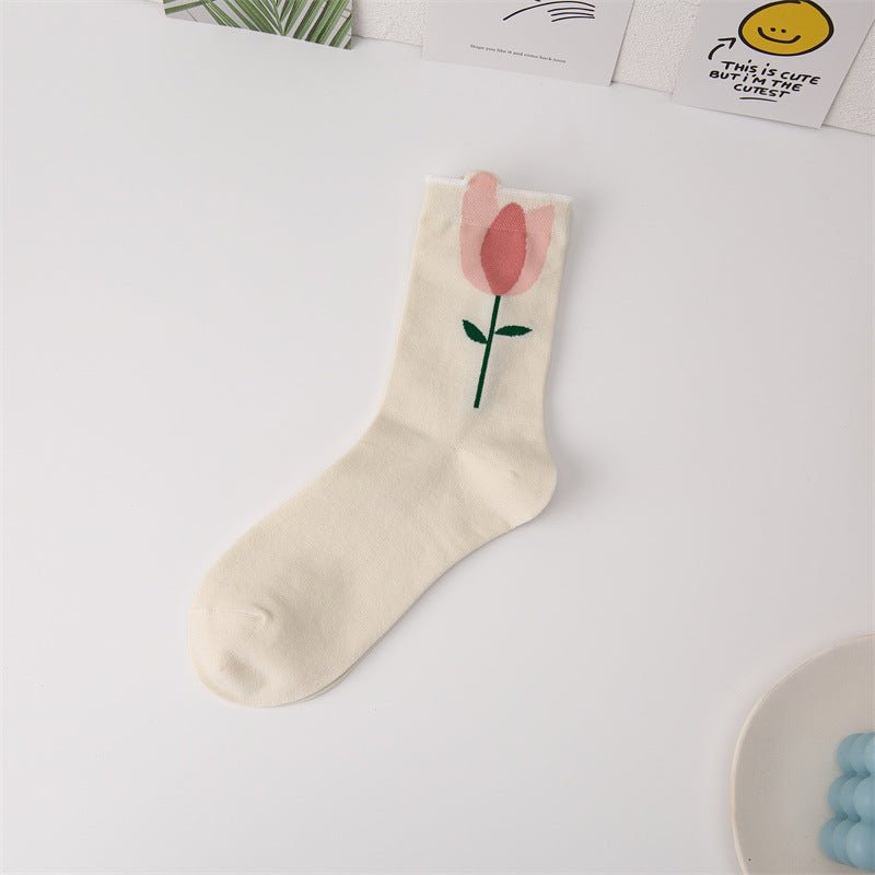 Women's Tulip Collection Socks NEW - Crew - LOOUZ