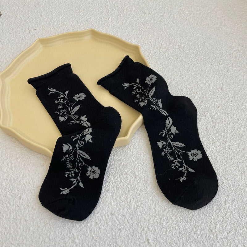 Women's Vintage Flower Socks - LOOUZ