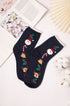 Women's Whimsical Santa and Reindeer Festive Crew Socks - LOOUZ