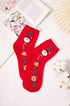 Women's Whimsical Santa and Reindeer Festive Crew Socks - LOOUZ